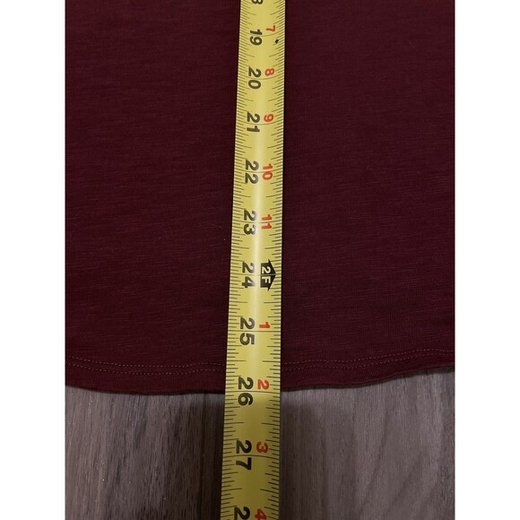 Frye and Co Shirt Womens Size 3X Maroon Cotton Long Sleeve Thumb Hole - Picture 9 of 9